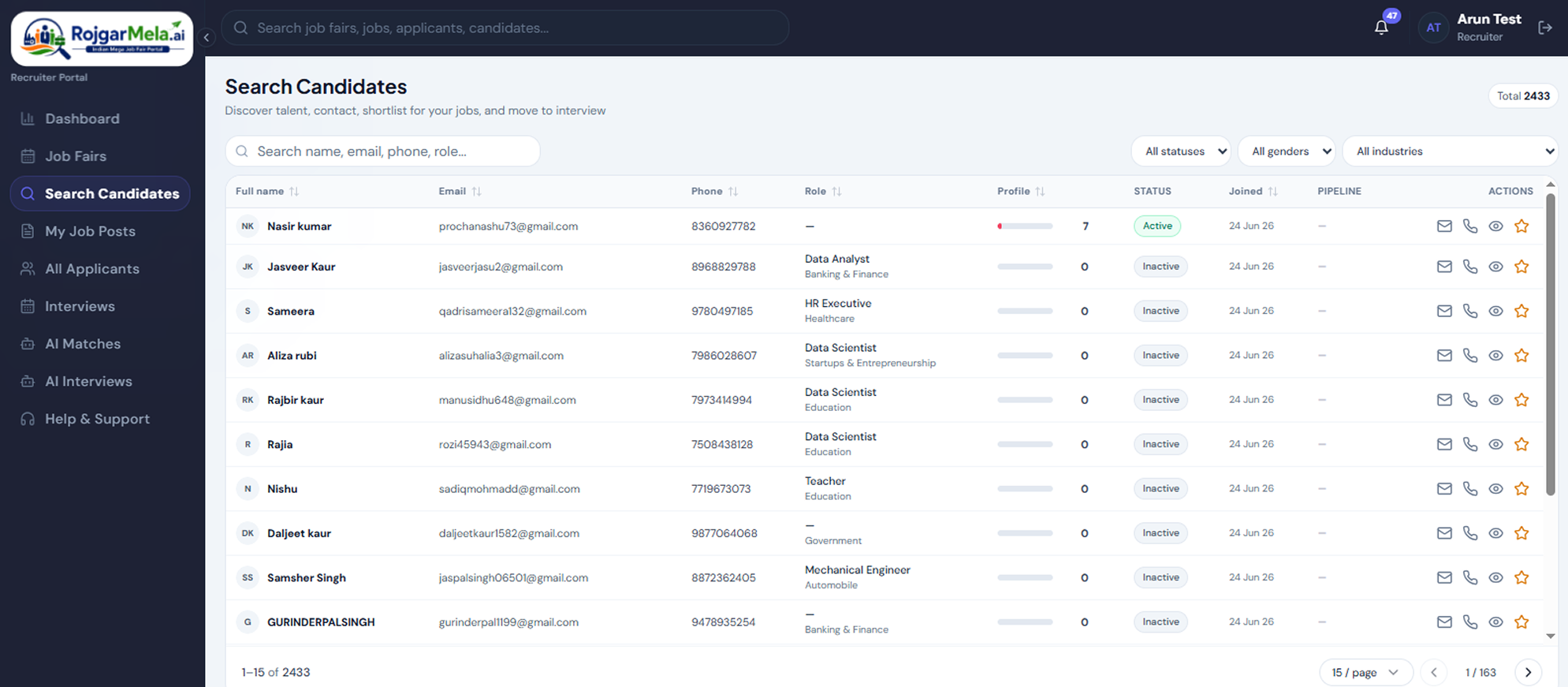 Employer Dashboard